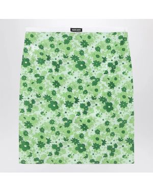 Miu Miu Skirt With Floral Pattern - Green