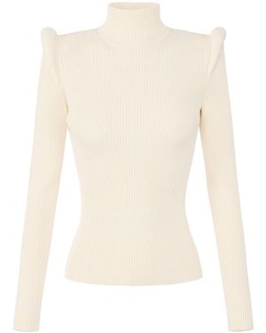 Elisabetta Franchi Viscose Polyester Polyamide Jumper - White