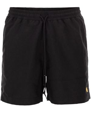 Carhartt Beach Shorts With Logo - Black