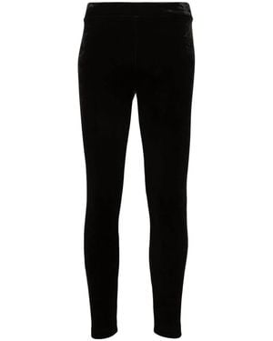 Balenciaga Stretch Velvet Skinny Leggings - Black