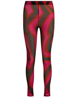 PUCCI Marmo Polyamide Elastan Legging - Red