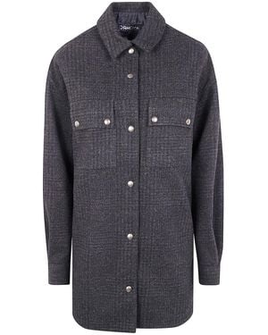 DR. HOPE Pockets Shirt Jacket - Blue
