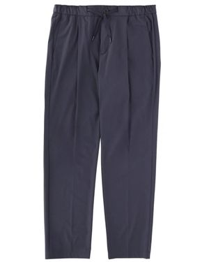 Herno Trousers With Logo - Blue