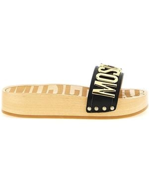 Moschino Clog Sandals - Black