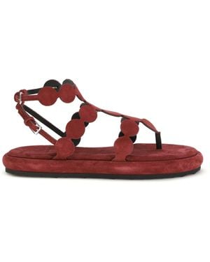 Pierre Hardy Sandals Suede Carmine Calf Upper: Leather - Red