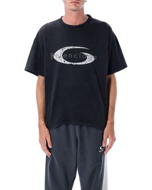 Balenciaga Ceo Team Logo Boxy T-Shirt in Gray for Men | Lyst