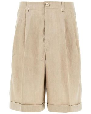 Jacquemus Pastro Linen Shorts - Natural