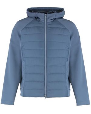 Paul & Shark Paul & Shark Technical Fabric Jacket With Zip And Hood - Blue