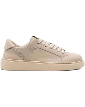 Etro Sneakers With Logo Print - Natural