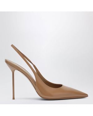 Paris Texas Patent Leather Lidia Slingback Court Shoes - White