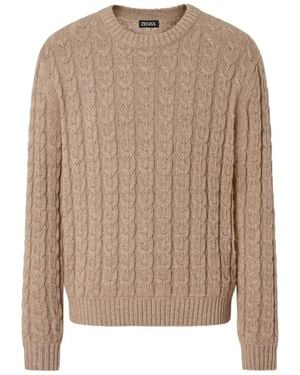 ZEGNA "Z Lux Leisurewear" Turtle Neck - Natural