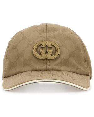 Gucci Cappuccino Gg Fabric Baseball Cap - Metallic