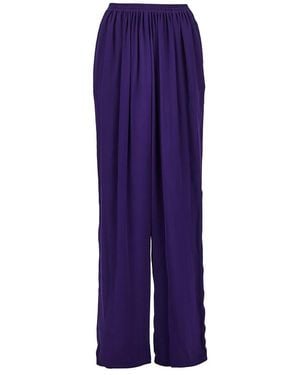 Alaïa Alaia Elasticated Waist Cady Trousers - Purple