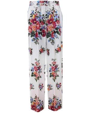 Dolce & Gabbana Dolce & Gabbana Flower Bouquet Pants - White