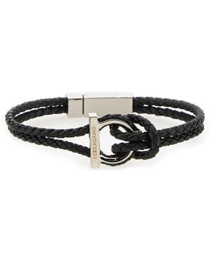 Ferragamo Bracciale "Gancini" - Black