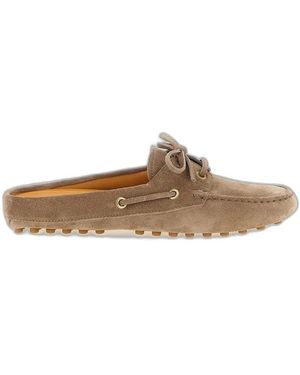 Tod's Side Laces Slip On Shoes - Brown