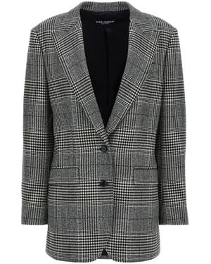 Dolce & Gabbana Dolce & Gabbana 'Pied De Poule' Blazer - Black