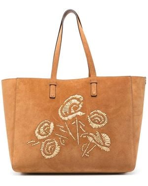 Ermanno Scervino Embroidered Tote Bag - Brown