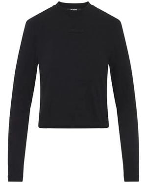 Jacquemus Gros Grain Long Sleeve T-Shirt - Black