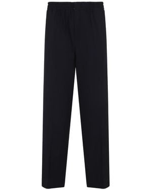 Bottega Veneta Fine Wool Elasticated Trousers - Blue