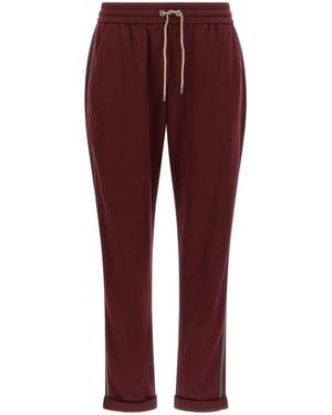 Brunello Cucinelli 'Track' Sweatpants - Red