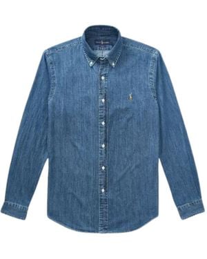 Ralph Lauren Denim Slim Button-Down Shirt - Blue