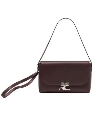 Courreges Courregès Nappa Leather Icotype Shoulder Bag - Purple