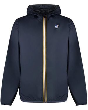 K-Way Claude Hooded Nylon Jacket - Blue