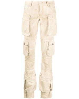 The Attico Essie Cargo Denim Trousers - Natural