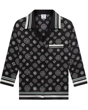 CASABLANCA Relaxed Logo Shirt - Black
