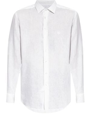 Etro Linen Shirt With Pegaso - White