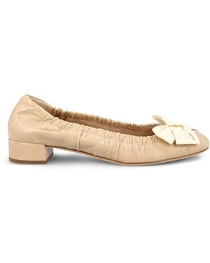 Prada Leather Court Shoes Footwear - Natural