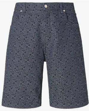 Fendi Cotton Short Trousers Casual - Blue