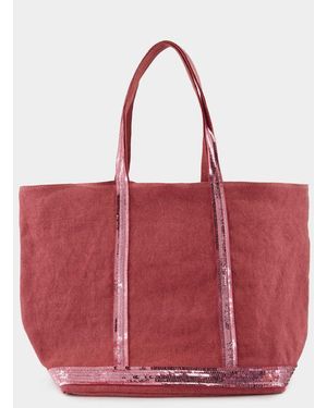トートバッグ vanessabruno Shopping bag L - Vanessa Bruno - Linen - Pink Linen L Zipped Cabas Tote Shoulder carry, zip closure Rose