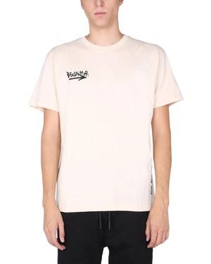 DISCLAIMER T-Shirt With Screen Print - White