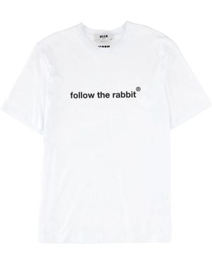 MSGM "Follow The Rabbit" T-Shirt - White
