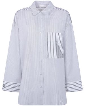By Malene Birger Oversized Striped Derris Shirt - White