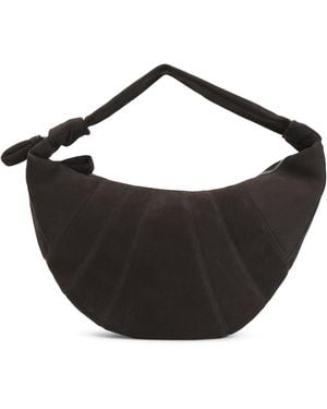 Lemaire Ebony Leather Fortune Croissant Bag - Black