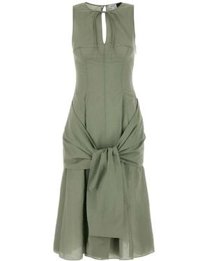 Loewe Sage Cotton Blend Paula S Ibiza Dress - Green