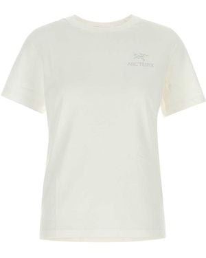 Arc'teryx Kragg Sl Cotton Emblem Crew Ss W - White
