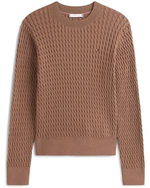 Tommy Hilfiger Chocolate-Coloured Knitted Jersey - Brown