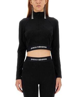 Rabanne Top Cropped - Black