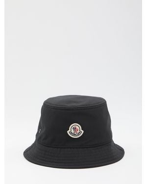 Moncler Canvas Bucket Hat - Black