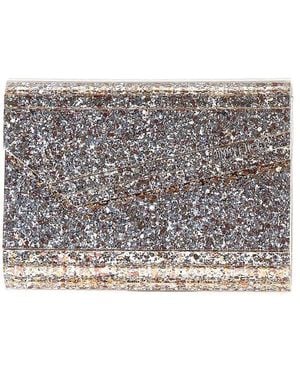 Jimmy Choo Candy Glittered Clutch - Grey