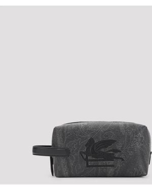 Etro Leather Pouch Arnica - Gray