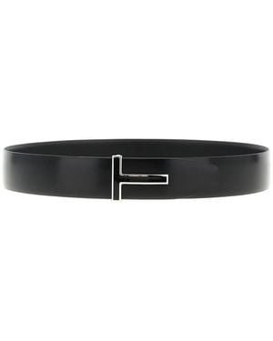 Tom Ford Shiny Leather Belt - Black