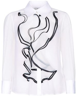 Elisabetta Franchi Camicia Con Rouge - White