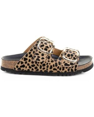 Scholl Noelle Leopard Slipper - White
