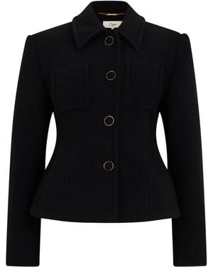 Chloé Jacket With Classic Collar And Buttons - Black