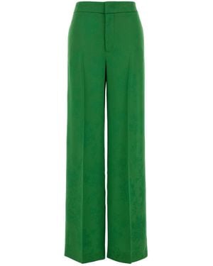 Etro Jacquard Wide-Leg Pant - Green